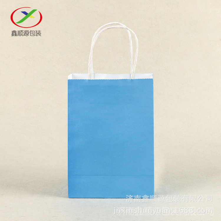 一次性方底纸袋服装购物手提袋高档礼品袋超市商超包装牛皮纸袋