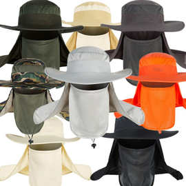 户外防晒帽子男女士夏季遮阳帽子防水抗紫外线渔夫帽钓鱼帽太阳帽