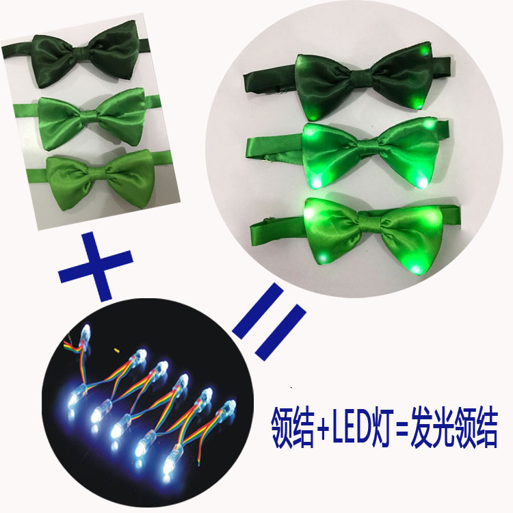 Festival de la cerveza LED luminoso pajarita Navidad carnaval atmósfera alegría props logo personalización