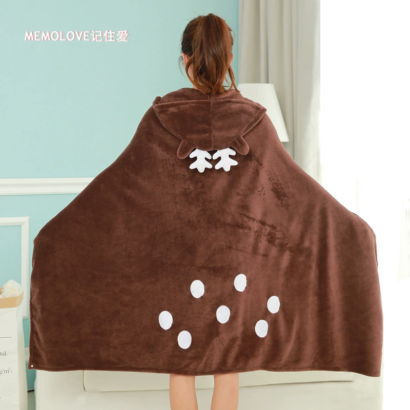 Лось оленей усадьба мыс плащ одеяло студент офис ворс одеяло Рождественский подарок