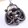 Gas mask, golden metal keychain, pendant, accessory, Aliexpress