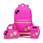 Милый школьный рюкзак для отдыха для школьников, сумка через плечо со сниженной нагрузкой, пенал, комплект, начальная и средняя школа, в корейском стиле, 3 предмета