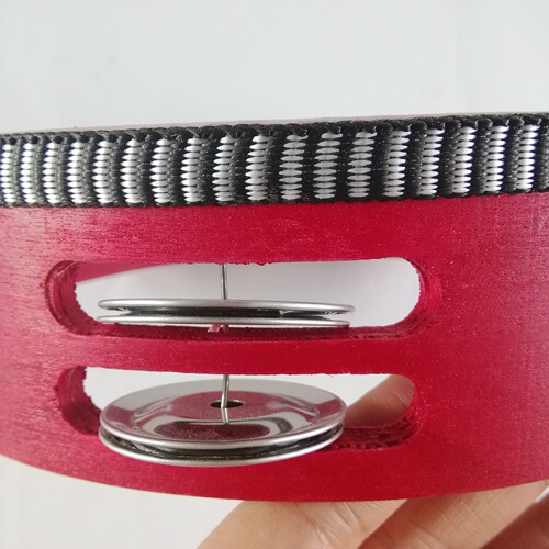 Children's hand drum imitation sheepskin double row tambourine Orff musical instrument dance hand drum early childhood education tools
