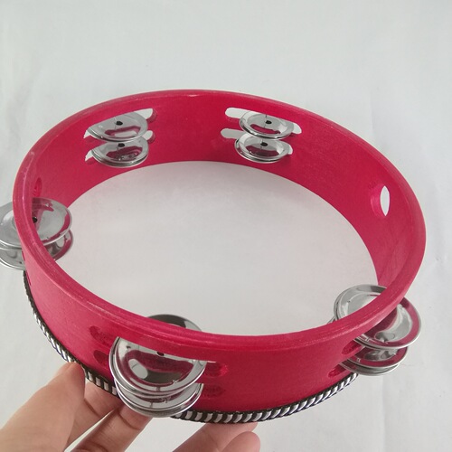 Children's hand drum imitation sheepskin double row tambourine Orff musical instrument dance hand drum early childhood education tools