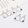 Silver needle, earrings, geometric fashionable zirconium, Korean style, silver 925 sample