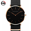 Japanese quartz waterproof watch for leisure, 40mm, simple and elegant design