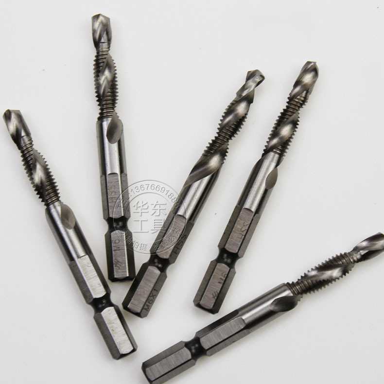 六角柄钻攻钻头 倒角一体日标复合机用钻头 丝攻丝锥钻头M3-M12