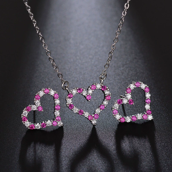 Red Corundum + White Zirconium Set