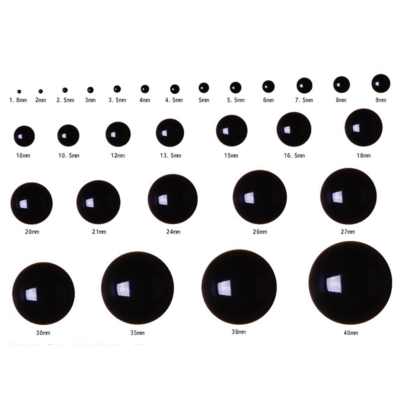 Threaded full black bean eye doll fake eyeball animal doll toy plastic eye accessories diy eyeball wholesale Threaded full black bean eye doll fake eyeball animal doll toy plastic eye accessories diy eyeball wholesale