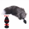 Middle number black silicone mysterious fox tail 40cm