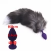 Mid -number purple silicon glue fox tail 40cm