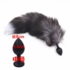 Mid -numbered frosted black mysterious fox tail 40cm