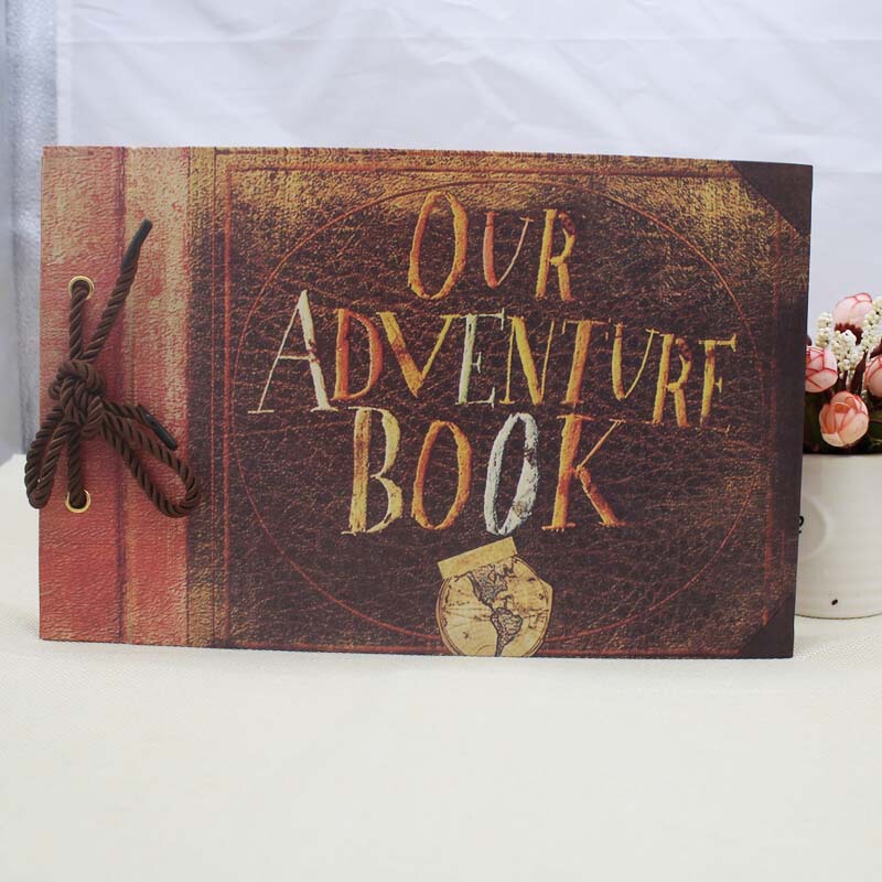 Amazon Hot Adventure Album diy Vintage Kraft Paper Scrapbook Tether Loose Photo Album