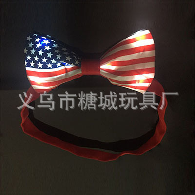 LED luminoso moda bandera pajarita estilo británico vestido pajarita suministro Estados Unidos Reino Unido Australia