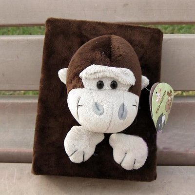Wholesale plush monkey and gorilla cartoon animal photo albums, 6-inch size, for babies and children.