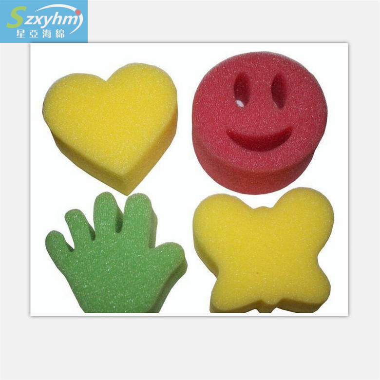 EVA高硬度笑脸发泡冲压圆饼彩色棉早教玩具表情圆块植绒珍珠棉成