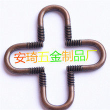 Ӣ����10#24��U����˨310#-24*9.5*25mm��ͭɫu�ι������ƶ�����