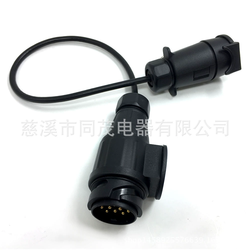 TM1004-0.6m линейный разъем для прицепа, соединительный провод в европейском стиле, автомобильная 7-жильная розетка, переходная 13-контактная вилка