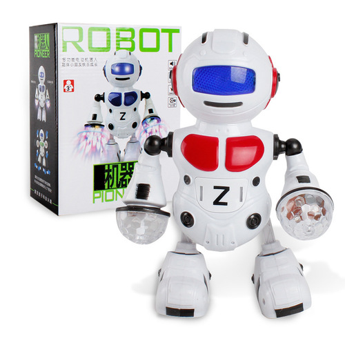 Electric dancing and drumming robot, educational and creative children's light and music toys, happy little drummer robot