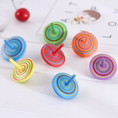 木製彩色小陀螺 傳統懷舊兒童木質益智玩具學生禮品禮物