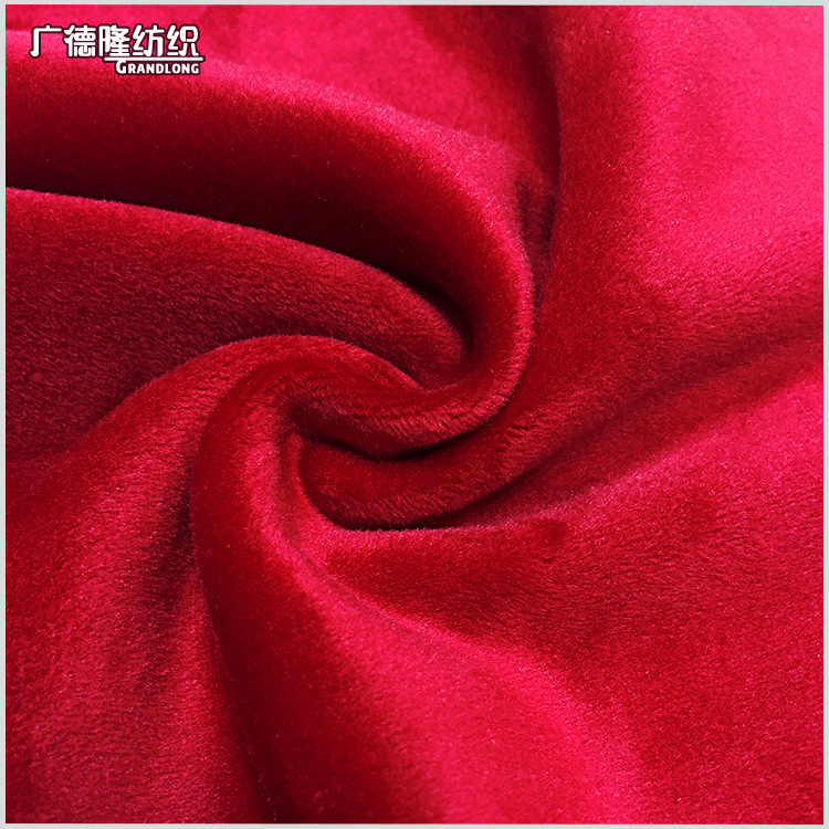 秋冬厚款短绒磨毛保暖亲肤复合超柔绒面料外套半裙裤子箱包配饰布