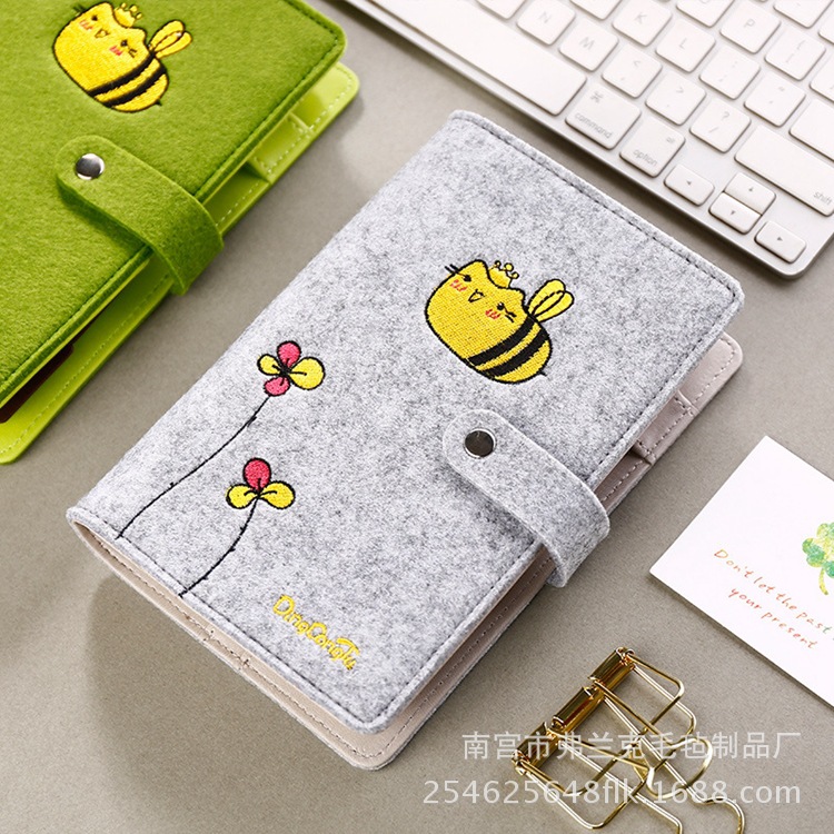 【毛毡笔记本】创意活页手账毛毡笔记本简约毛毡笔记本外套