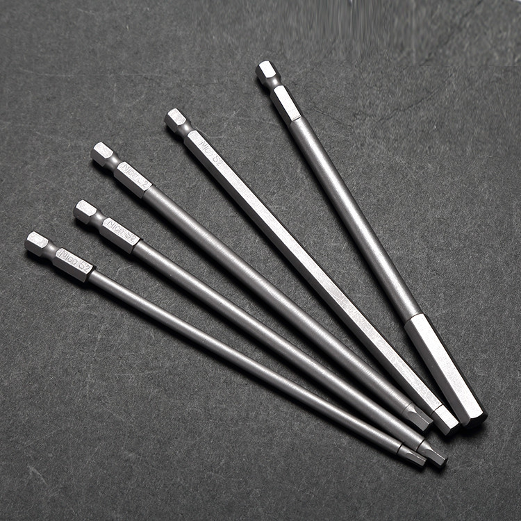 S2加长风批内六角批头气动起子头1/4电动螺丝刀头头电批头六方头