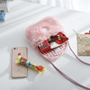 Demi-season children's bag, cute one-shoulder bag for leisure with bow, bag strap, Korean style