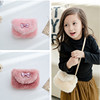 Demi-season children's bag, cute one-shoulder bag for leisure with bow, bag strap, Korean style