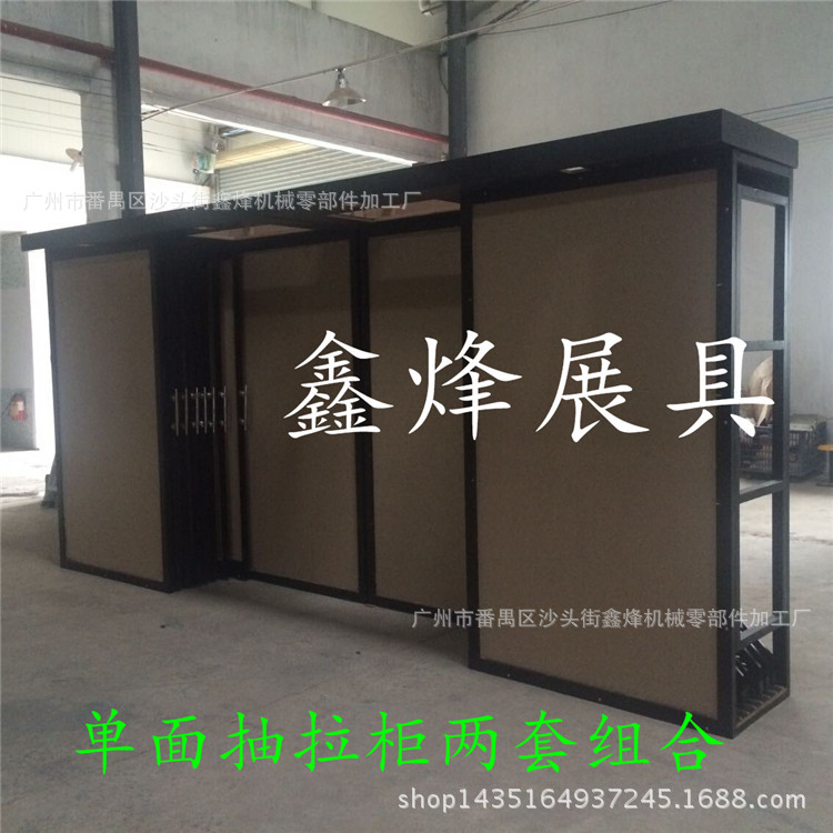 厂家直销瓷砖推拉柜墙砖300600平推式展架推拉门木地板石材展示柜