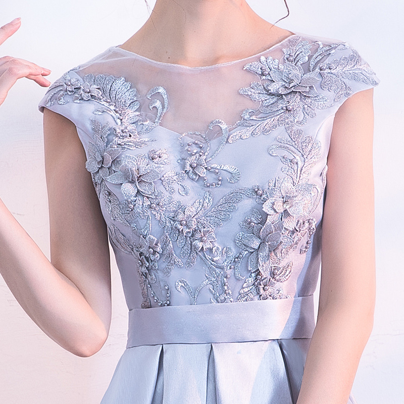 Vestido de noche para mujer, estilo largo, nuevo modelo de verano 2026, elegante vestido de anfitriona para banquetes, corte ajustado, estilo princesa, versión coreana. image 4