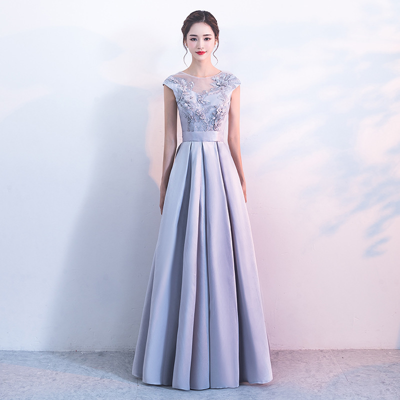 Vestido de noche para mujer, estilo largo, nuevo modelo de verano 2026, elegante vestido de anfitriona para banquetes, corte ajustado, estilo princesa, versión coreana. image 3