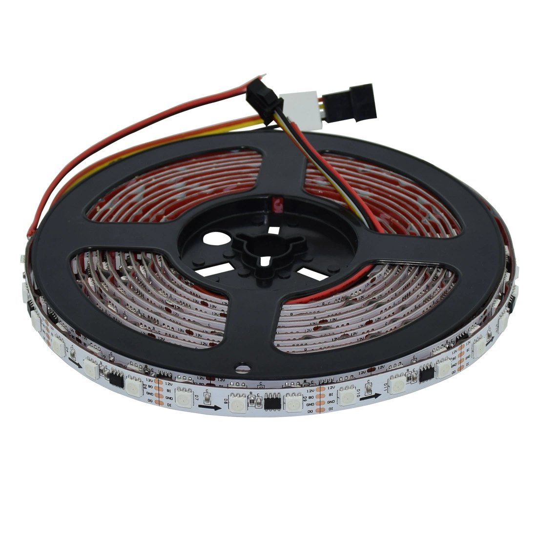 Светодиодная лента 12В WS2818, многоцветная, 1.6m светодиодов, 2603, с функцией возобновления подключения при обрыве, панель управления MARIX, RGB