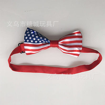 Suministro al por mayor suministro corbata Comercio exterior Exportación bandera americana collar clip corbata fábrica Ventas Directas personalizadas LED luminoso