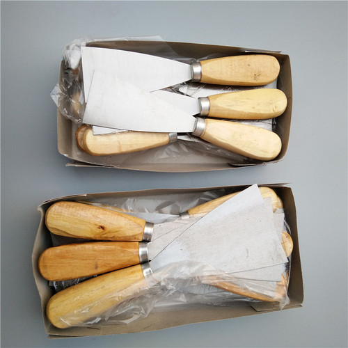 1-inch 2-inch 2.5-inch 3-inch 4-inch 5-inch wooden handle oil putty knife, wall cleaning knife, putty knife, mud knife wholesale