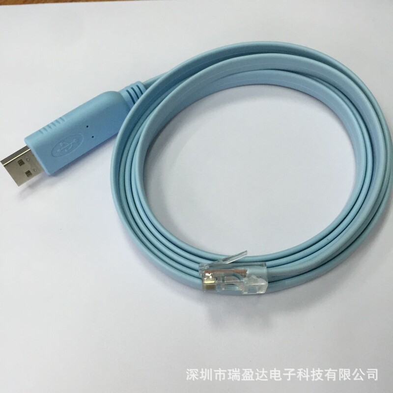 Usb2.0 to Rj45 Configuration Routing Cable Transfer Flat Industrial Control Data Cable 1.8m