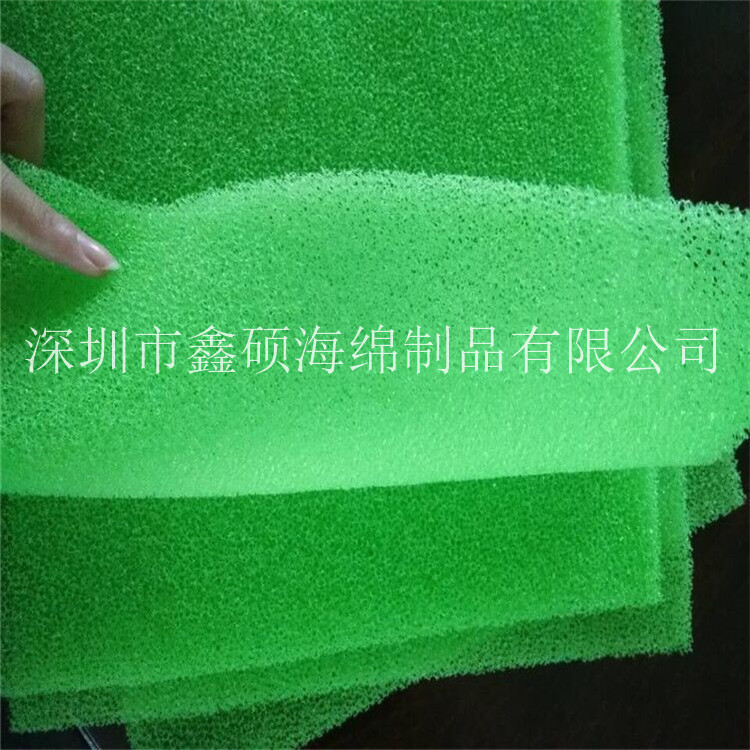 5MM工业空气废气过滤海绵 80ppi冰箱除臭绿色透气海绵垫批发