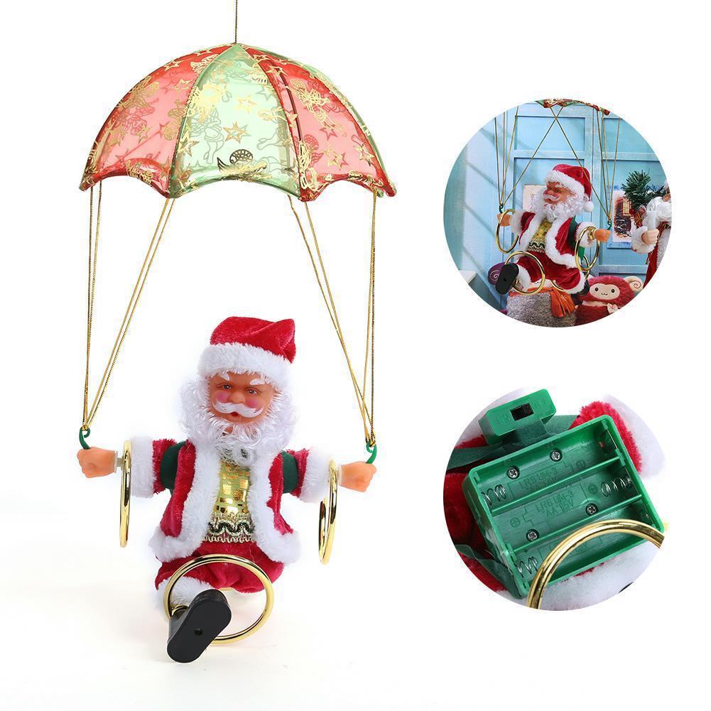 Los juguetes eléctricos creativos vendedores calientes transfronterizos de la Navidad girarán el hula hoop Santa Claus regalo de los juguetes de los niños
