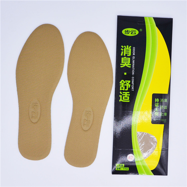 Buyun plantilla desodorante 1702 desodorante transpirable absorbente de sudor deportes absorción de choque fábrica al por mayor desodorante hombres y mujeres pie plantilla