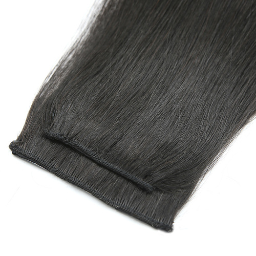 Real hair wig invisible traceless hair extensions Xuchang wig factory wholesale short hair extensions long hair clip hair one piece