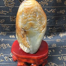 天然新疆和田玉降妖除魔 苏工 黄沁籽料钟馗玉器工艺礼品小摆件