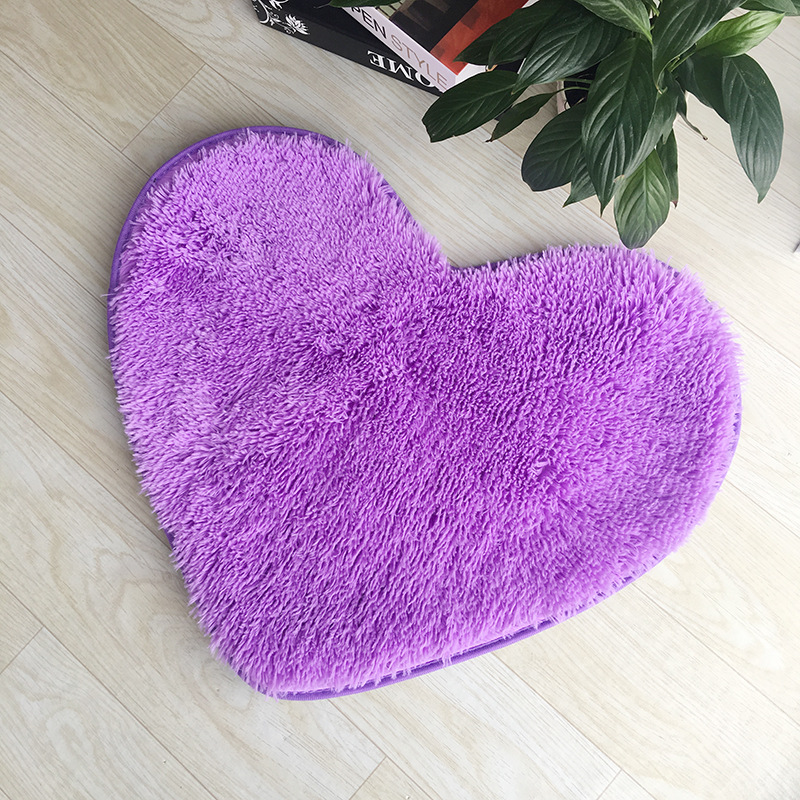 Foreign trade hot wedding love living room bedroom silk wool carpet bedside blanket bathroom absorbent anti-slip mat foot mat