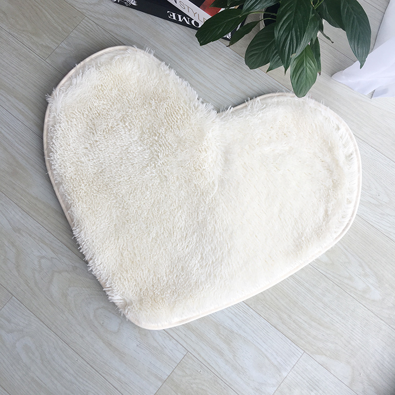 Foreign trade hot wedding love living room bedroom silk wool carpet bedside blanket bathroom absorbent anti-slip mat foot mat
