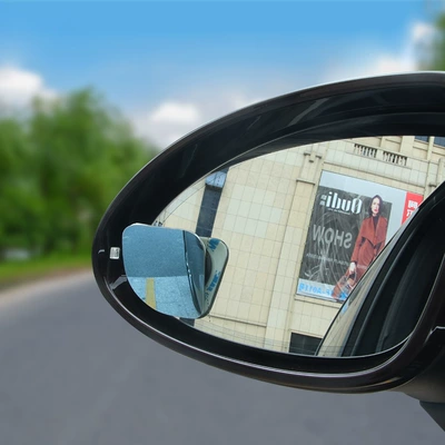 High-definition glass 360-degree adjustment borderless car small round mirror borderless fan-shaped blind spot mirror wide-angle mirror DM-074