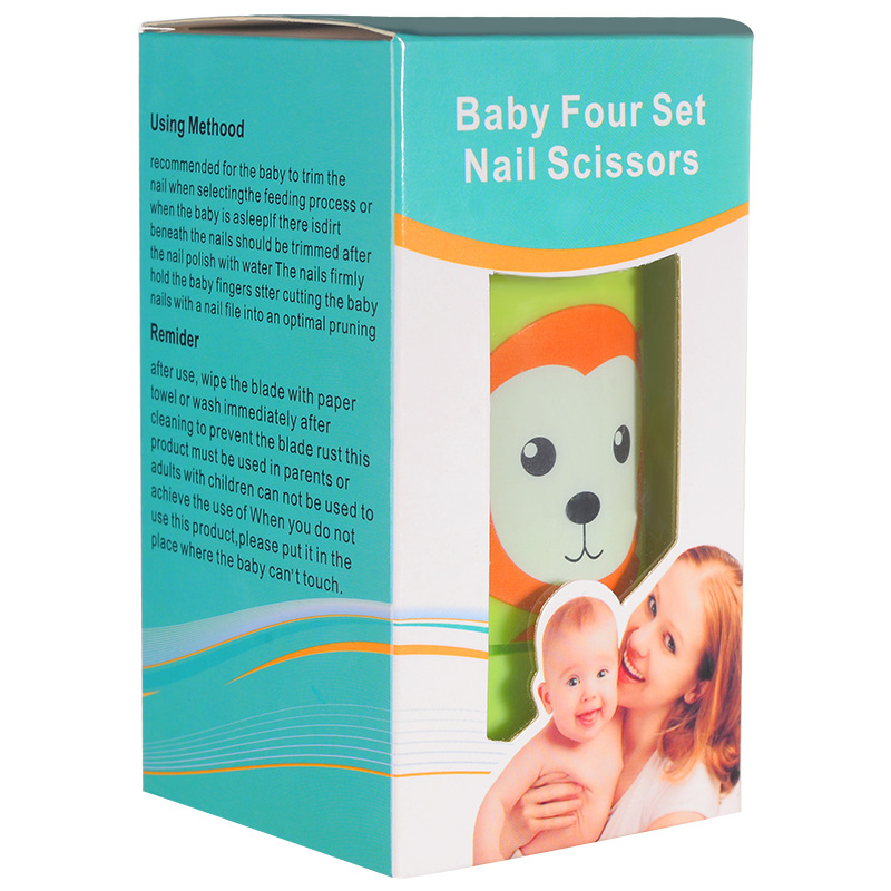 Versión en inglés bebé cortauñas traje bebé cortauñas DE SEGURIDAD cortauñas 4 piezas conjunto barril cortaúñas traje