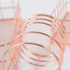 Scandinavian storage basket, table fruit storage system, Nordic style, pink gold