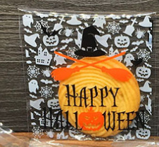 Bolsas de embalaje para dulces de Halloween y Navidad, bolsas para galletas, bolsas autoadhesivas de OPP para hornear, bolsas de embalaje para alimentos navideños