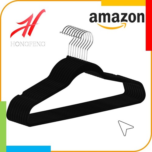 Flocked clothes hanger plastic non-slip clothes hanger velvet heart-shaped clothes hanger magic clothes hanger hanging Dongguan