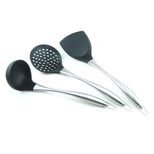 304 stainless steel non-stick spatula, fishing spoon, non-stick spatula, stainless steel silicone kitchen utensils