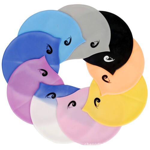 Plastic cap solid color silicone waterproof swimming cap Yilang swimming cap men's and women's waterproof racing rubber cap adult and children's swimming cap
